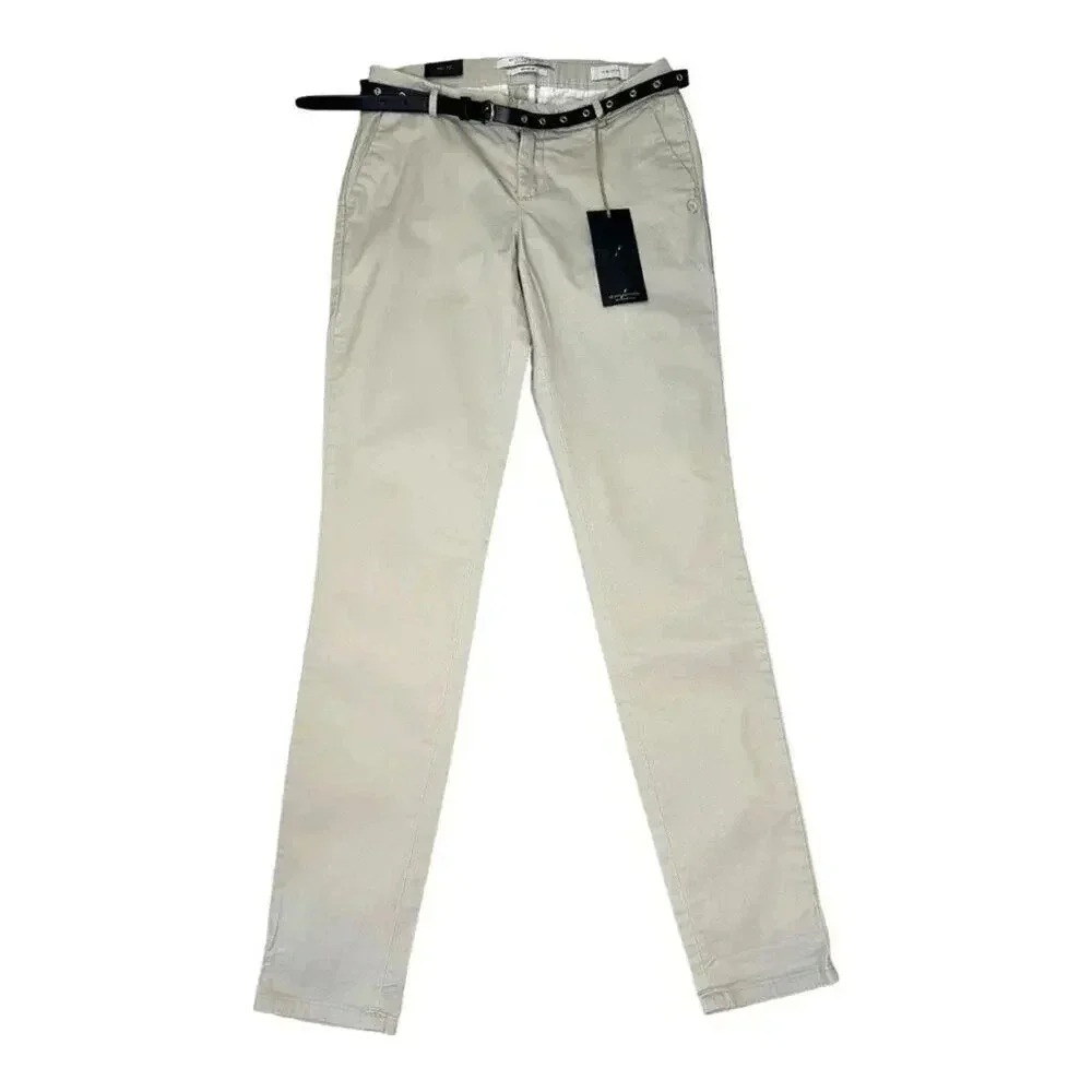 NEW Scotch & Soda Size 24/32 Beige Belted Route 22 Slim Chino NWT‎